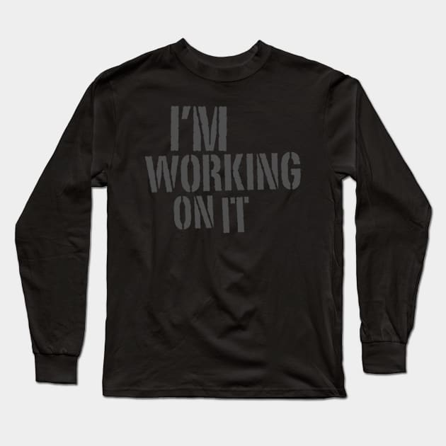 IWOI Dark Logo Long Sleeve T-Shirt by Matthew P Brown